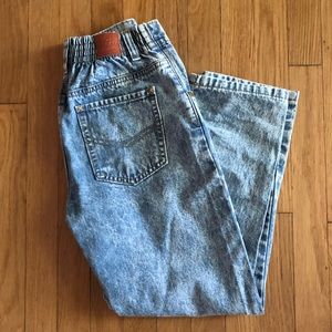 Little Urban Apparel acid wash tapered jeans